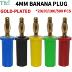 Pure Copper Gold-plated 4mm Banana Plug, Lantern Type, High Current 4mm Sound Box Speaker Wire, Banana Gold-plated Connector