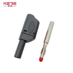 20PCS/ 4mm Male Retractable Sheath Stackable Banana Plug Shrouded Fully Insulated Safety Wire Solder Connector Black Red - Image 3