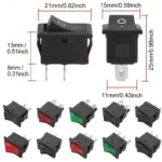 10/30/100 Pcs KCD1 Snap - in Boat Rocker Switch - SPST ON - OFF, 2/3/4 Pin, 250V 6A (AC) / 125V 10A, 2P Toggle Power Snap Switch - Image 2