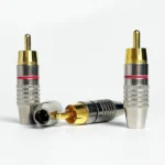 Solderless Gold RCA Plugs - Metal AV Connectors for Amplifier, Speaker, Audio Video - DIY Easy Install - Image 6