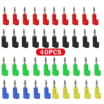 40pcs/4mm Adaptor Electrical Connecting bending  L shape Banana Jack Plug Socket for Binding Post Test Terminal Connector