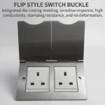 Universal/UK/FR/EU/US 8mm Single/Double Gang Power Outlet Stainless Steel Panel Switch Socket for Living Room Office - Image 3