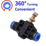 Air Flow Speed Control Valve Tube Water Hose Pneumatic Push In Fittings Throttle Valve SA 4-12mm - Image 4