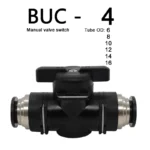 BUC Pneumatic Manual Valve - Straight Head Quick Coupling Steering Switch Manual Ball Valve for Air Hose (4mm,6mm,8mm,10mm,12mm) - Image 4