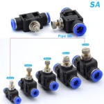 Air Flow Speed Control Valve Tube Water Hose Pneumatic Push In Fittings Throttle Valve SA 4-12mm - Image 5