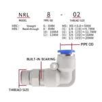 360° Rotary Connectors Pneumatic Air Fitting Swivel Joint High Speed Rotation 6/8/10/12mm MaleThread M5 1/4 1/2 Quick Coupling - Image 2