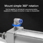 360° Rotary Connectors Pneumatic Air Fitting Swivel Joint High Speed Rotation 6/8/10/12mm MaleThread M5 1/4 1/2 Quick Coupling - Image 4