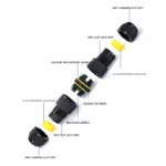 IP68 M16 M20 M25 Male Female Docking Connector Waterproof 2/3/4/5 Pin Terminal Electrical Wire  Cable Connector For Outdoor - Image 5