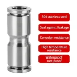 304 Stainless Steel Pneumatic Quick Connect Fitting PG PU 4 6 8 10mm for Air Compressor Gas Pipe Hydraulic Plug-In 10-50PCS - Image 3