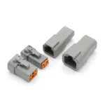 5Sets DTP06-2S Dechi type 2-hole automotive waterproof connector high current heavy-duty truck harness plug DTP04-2P - Image 2