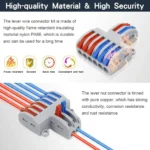 10/30/50 Quick Electrical Connectors Universal Compact Push-in Conductor SPL Splitter Wiring Cable Connector Butt Terminal Block - Image 6