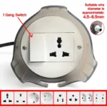 Outdoor Waterproof Electrical Socket Box, Weatherproof Power Outlet with Protective Cover for Garden Patio Wall Installation - Image 2