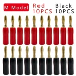 10/20Pcs Banana Connector Plug Jack Gold Plated Musical Sound Audio Speaker 4MM Banana Plugs For Audio Video Speaker Terminal - Image 4