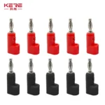 40pcs/4mm Adaptor Electrical Connecting bending  L shape Banana Jack Plug Socket for Binding Post Test Terminal Connector - Image 6