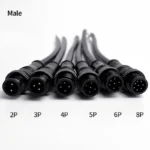 5/20Pcs M12 Small Metal Head Waterproof 2 3 4 5 6 8Pin IP68 Cable Wire Plug for LED Strips Male and Female 20cm Connector - Image 4