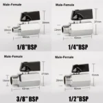 5/20/100pcs Brass Ball Valve Air Compressor Water Gas Oil Shut Off Valve 1/8" 1/4" 3/8" 1/2" BSP Threaded Mini Male To Female - Image 6
