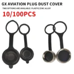 GX12 GX16 GX20 Aviation Connector Dust Cover, Threaded Protective Cap for Plug/Socket, Waterproof, Metal/Plastic Options
