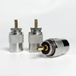 UHF Male Plug &  N-Type Male Plug - Crimp Connector for RG58/RG59/RG6U Coaxial Cable - Gold Plated Brass RF Connector UHF MALE - Image 3