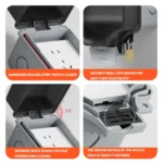 ​​IP66 Waterproof ABS Power Distribution Box | Outdoor 86 Type Surface-Mounted Switch Panel with Rain Cover​ - Image 5