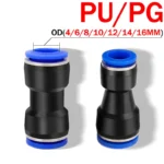 10PCS Pneumatic Fittings Quick Air Connector Hose Fitting Plastic PU PG 4mm 6mm 8mm 10mm 12mm Push Into Tube Pluglug