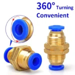 5PCS 4mm 6mm 8mm 10mm 12mm OD Tube PM Straight Pneumatic Air Fittings bulkhead union Push To Connect Quick Release Connector - Image 2