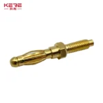 20Pcs/Uninsulated Banana Plug 4mm Thread Bolt Fitted for M4Panel Installation Screw Connector Copper Nickel Plating - Image 3