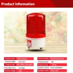 Sound and light alarm alarm flashing light 1101J integrated signal warning light 12V24V220V380V rotating strobe alarm - Image 2