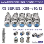 10SETS XS8 XS10 XS12 Aviation Connector Push-Pull Self-Locking Plug & Socket 2/3/4/5/6/7 Pin Gold-Plated Terminal Adapter Set - Image 6