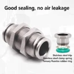 10PCS PM 304 Stainless Steel Fitting Metal Pneumatic Quick Coupling -4/6/8/10/12/14/16mm Push In air Hose Connector - Image 2
