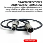 1M/2M/3M/5M/10M Gold-Plated 3-Pin XLR Male-Female Audio Cable - 3X0.75mm² (3X18AWG) Pure Copper Core for Professional Use - Image 3