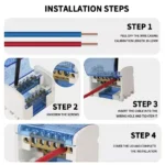 UK207/211/215/407/411/415 DIN Rail Terminal Block, 125A Distribution Box 1/2 In Several Out, Electrical Junction Box - Image 3