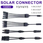 30A Photovoltaic PV Connector Y Type Adapter 1000V Parallel Connection Solar Panel 1 To 2/3/4 PV Plug Solar Cell Connector