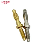 20Pcs/Uninsulated Banana Plug 4mm Thread Bolt Fitted for M4Panel Installation Screw Connector Copper Nickel Plating - Image 2