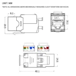 10PCS-CAT.7 Shielded RJ45 Keystone Jack Tool-less No Punch Down Up-Down Crimp 10Gbps Ethernet Network Data Module - Image 3