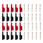 20PCS/ 4mm Male Retractable Sheath Stackable Banana Plug Shrouded Fully Insulated Safety Wire Solder Connector Black Red
