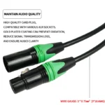 XLR Microphone Cable 3-Pin Male to Female 50cm 1m 2m 3m 5m 10m Balanced Audio Cable for Mic Speaker Amplifier PA System - Image 6
