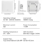 Tuya ZigBee Smart Light Switch No Neutral Wire No Capacitor Needed,1/2/3 Gang Wall Touch Interrupter Work with Alexa Google Home - Image 3