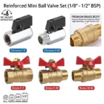 5/20/100pcs Brass Ball Valve Air Compressor Water Gas Oil Shut Off Valve 1/8" 1/4" 3/8" 1/2" BSP Threaded Mini Male To Female