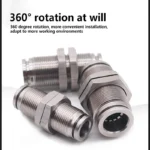10PCS PM 304 Stainless Steel Fitting Metal Pneumatic Quick Coupling -4/6/8/10/12/14/16mm Push In air Hose Connector - Image 5