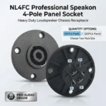 10/20 PCS 4-Pin Neutrik Style Panel Mount Socket, NL4FC Compatible Speakon Connector for Stage Speaker and Audio Systems
