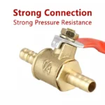 Red Handle Small Valve 6mm 8mm 10mm 12mm Hose Barb Inline Brass Water Oil Air Gas Fuel Line Shutoff Ball Valve Pipe Fittings - Image 6