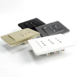 T&I Tempered Glass DIY Modular Wall Plate 2x4 inch, NEMA 5-15R Duplex Outlet, Combination with US/EU/Italy/Chile Socket Modules - Image 4